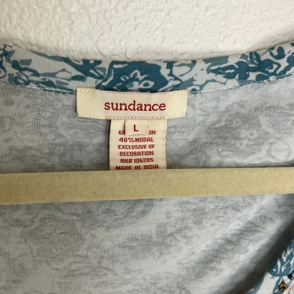 Sundance beaded T — size L - Picture 5 of 7